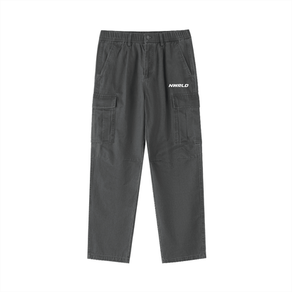 NWRLD ESSENTIALS / Elastic-Waist Cargo Pants - NWRLD CLOTHING