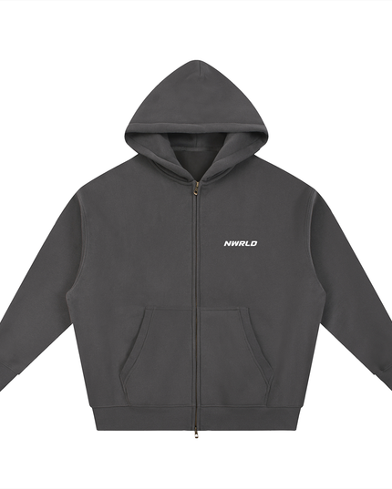 NWRLD 003 / Essential Oversized Fleece Boxy Hoodie