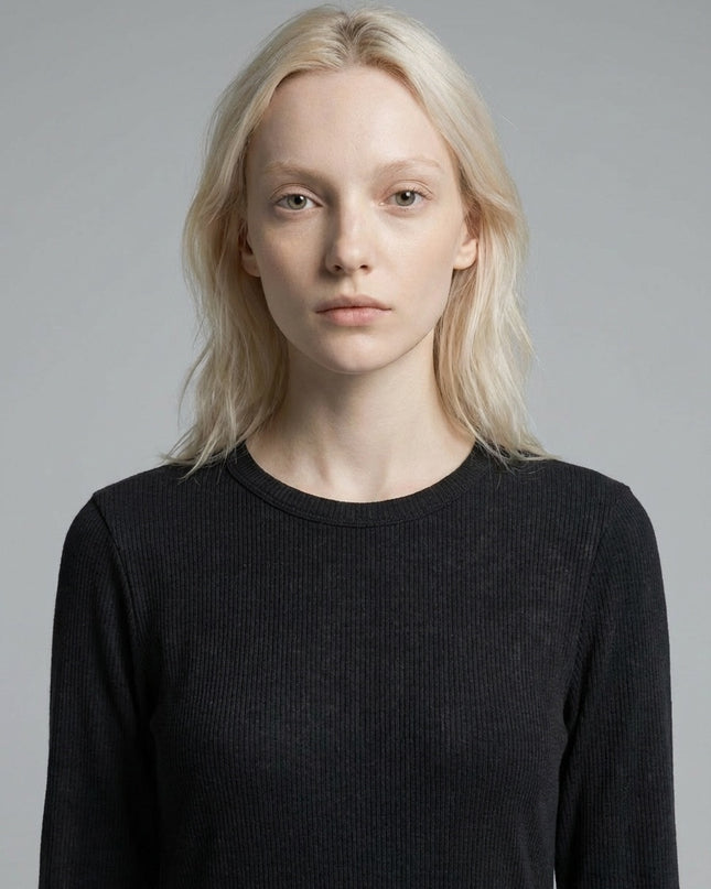 Close-up of the model wearing Dyed Washed Slit Maxi Dress