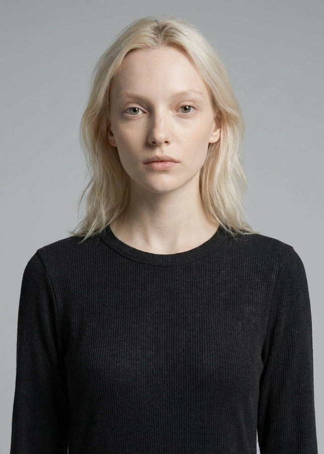 Close-up of the model wearing Dyed Washed Slit Maxi Dress