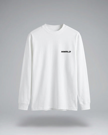 Lay-flat product shot of Essential Crewneck Long-Sleeve T-Shirt