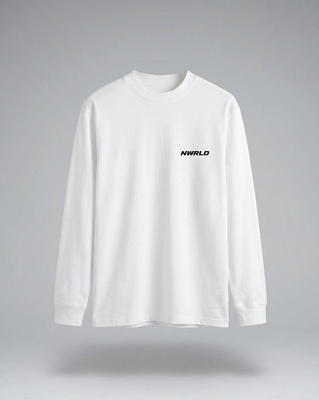 Lay-flat product shot of Essential Crewneck Long-Sleeve T-Shirt
