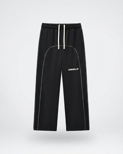 Lay-flat product shot of Contrast-Stitched Fleece Sweatpants