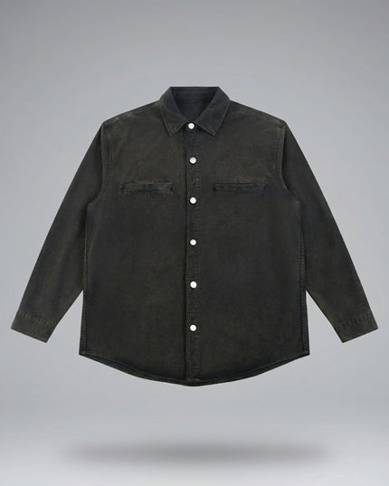 Lay-flat product shot of Denim Vintage Washed Heavyweight Jacket